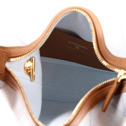 Quilted Calfskin Handbag - Blue