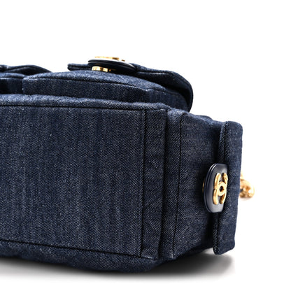 Large Quilted Hobo Bag - Blue