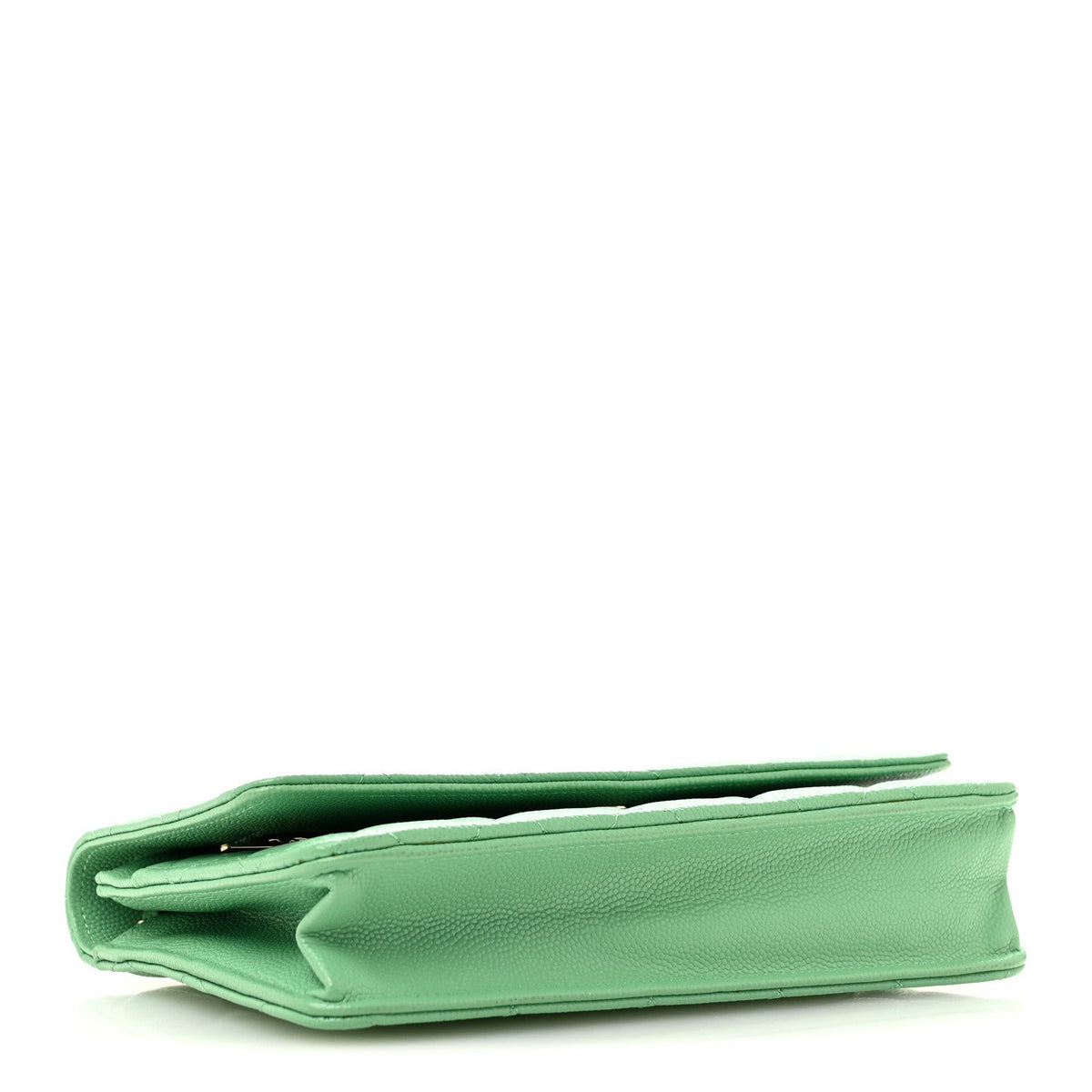Quilted Caviar Wallet Bag - Green