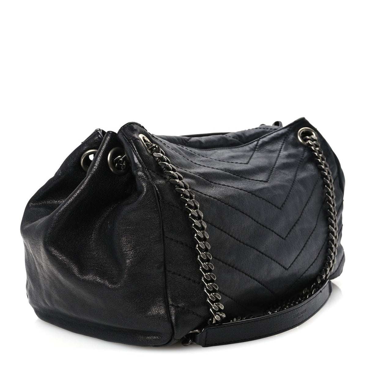 Medium Lambskin Handbag - Black