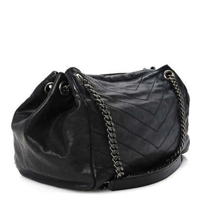 Medium Lambskin Handbag - Black