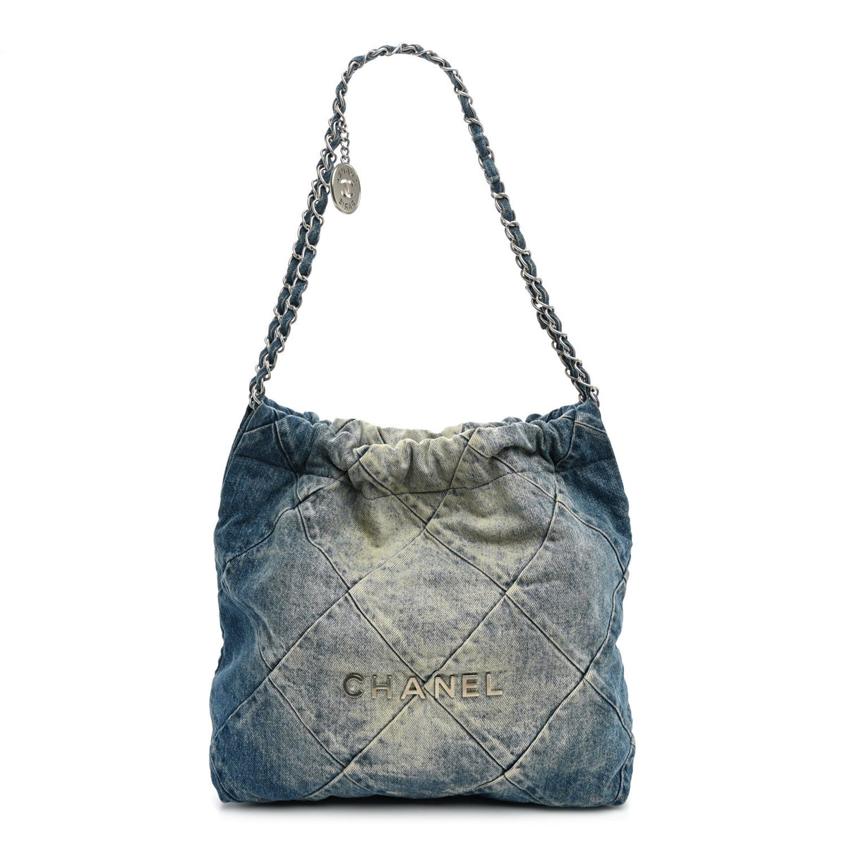 Small Quilted Handbag - Blue