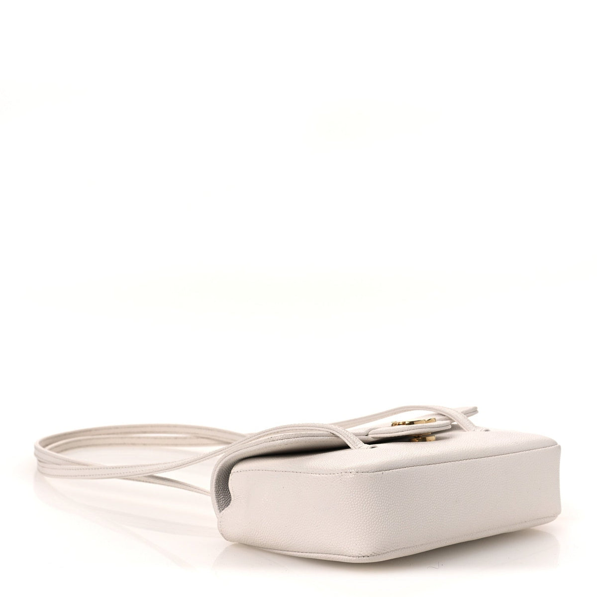 Mini Caviar Shoulder Bag - White