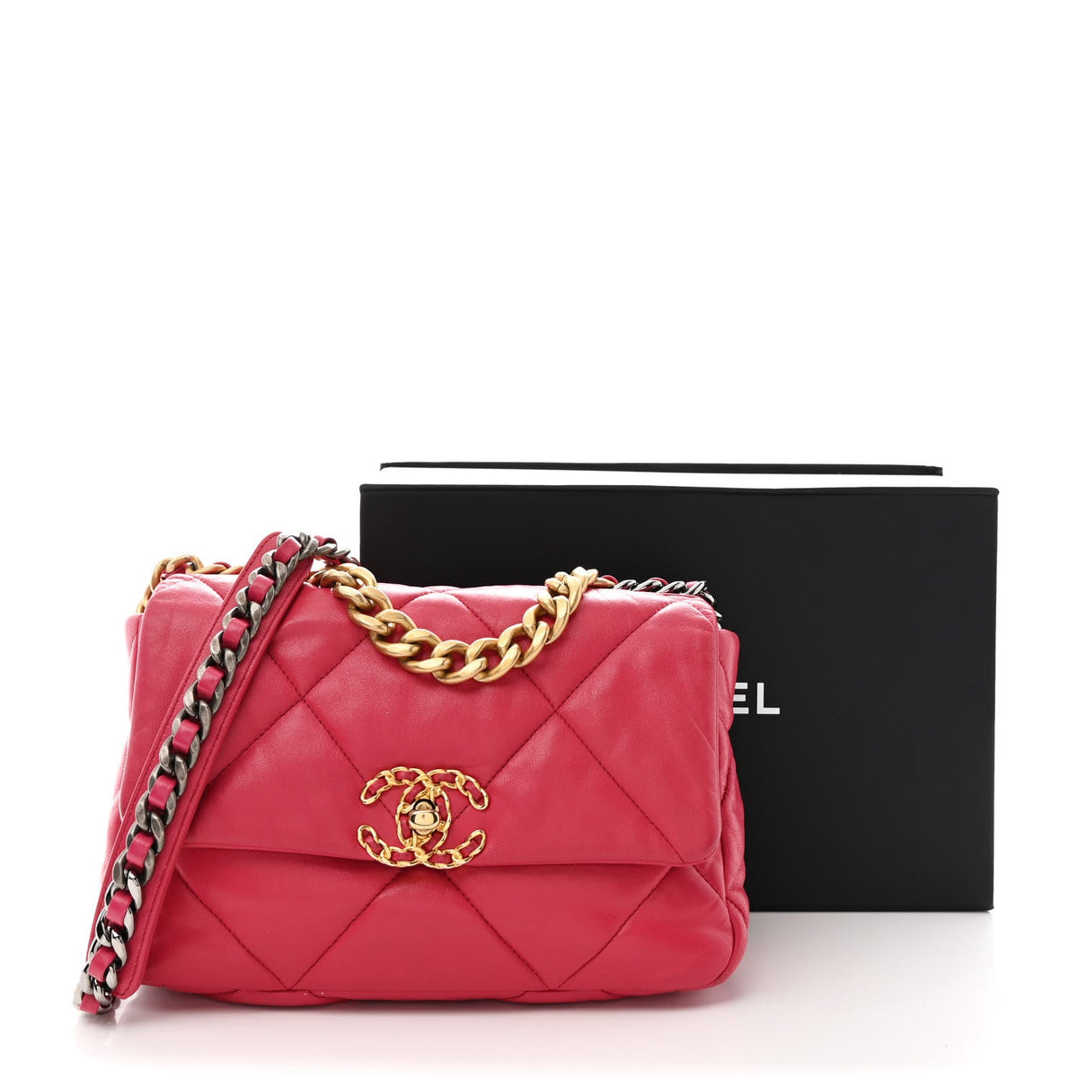Medium Quilted Lambskin Flap Shoulder Bag - Pink