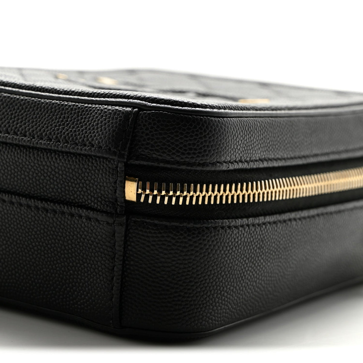 Quilted Caviar Handbag - Black
