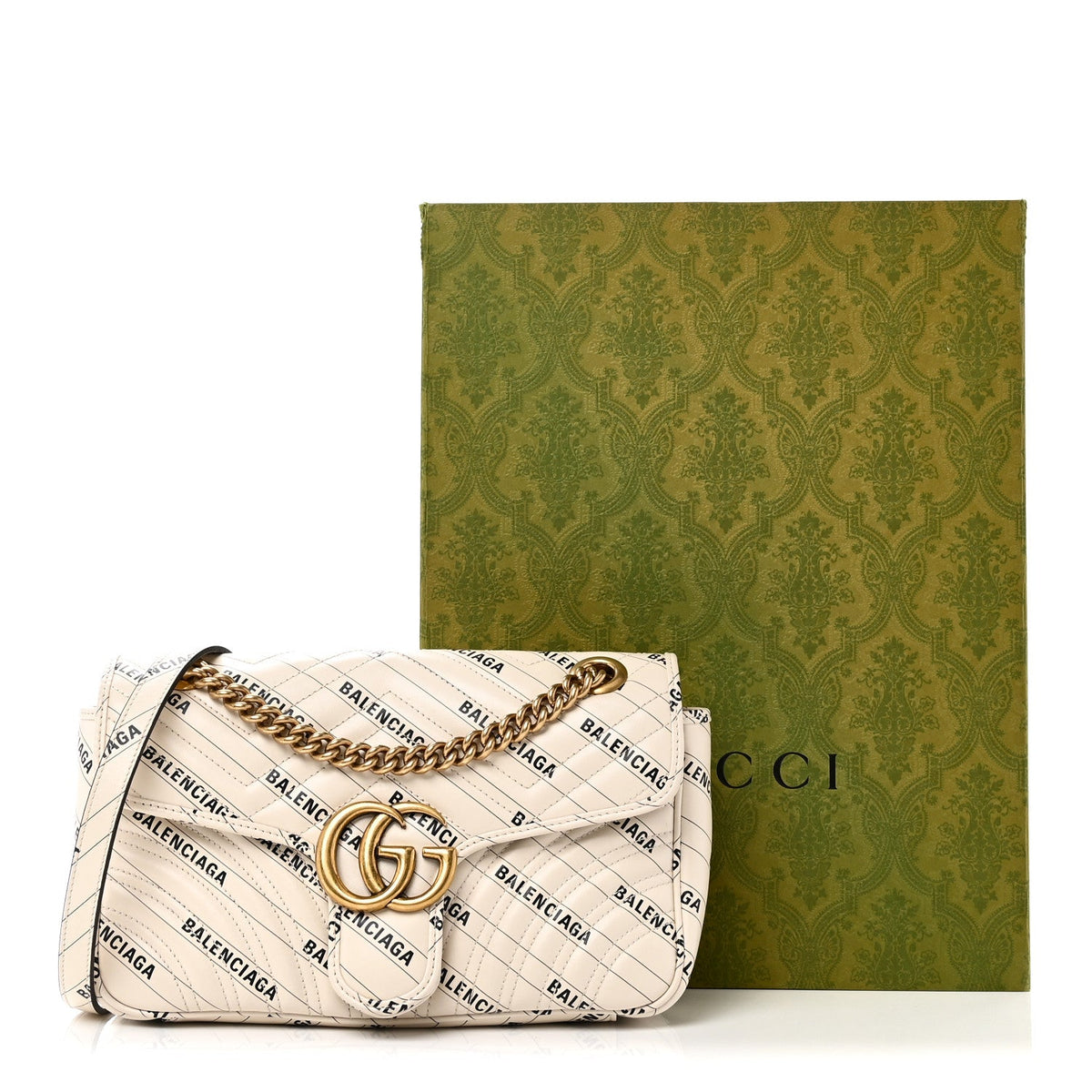Small Calfskin Shoulder Bag - White