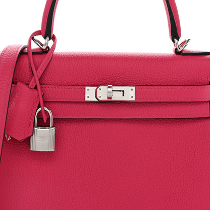 Togo Kelly Retourne 25 Rose Mexico Handbag