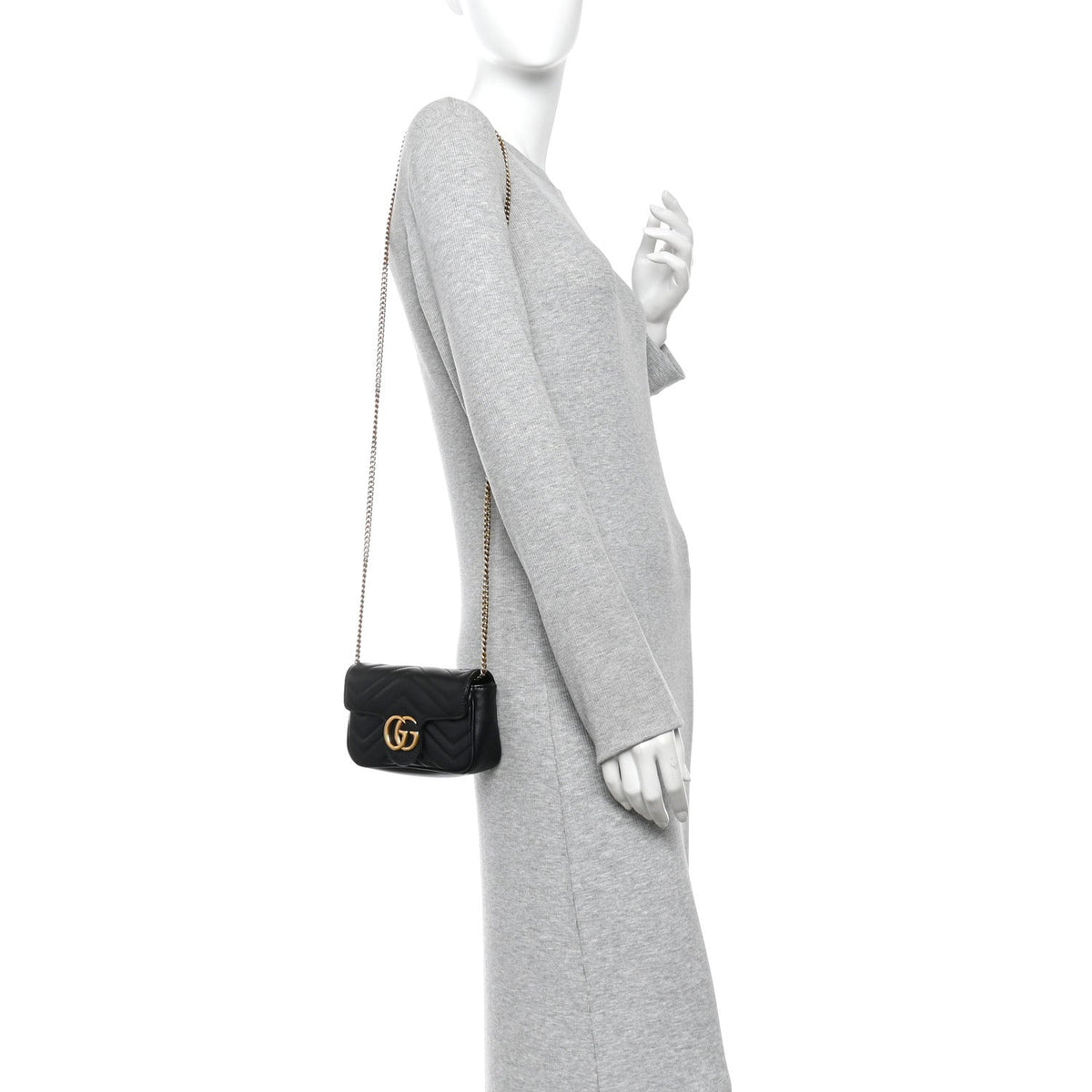 Mini Calfskin Shoulder Bag - Black