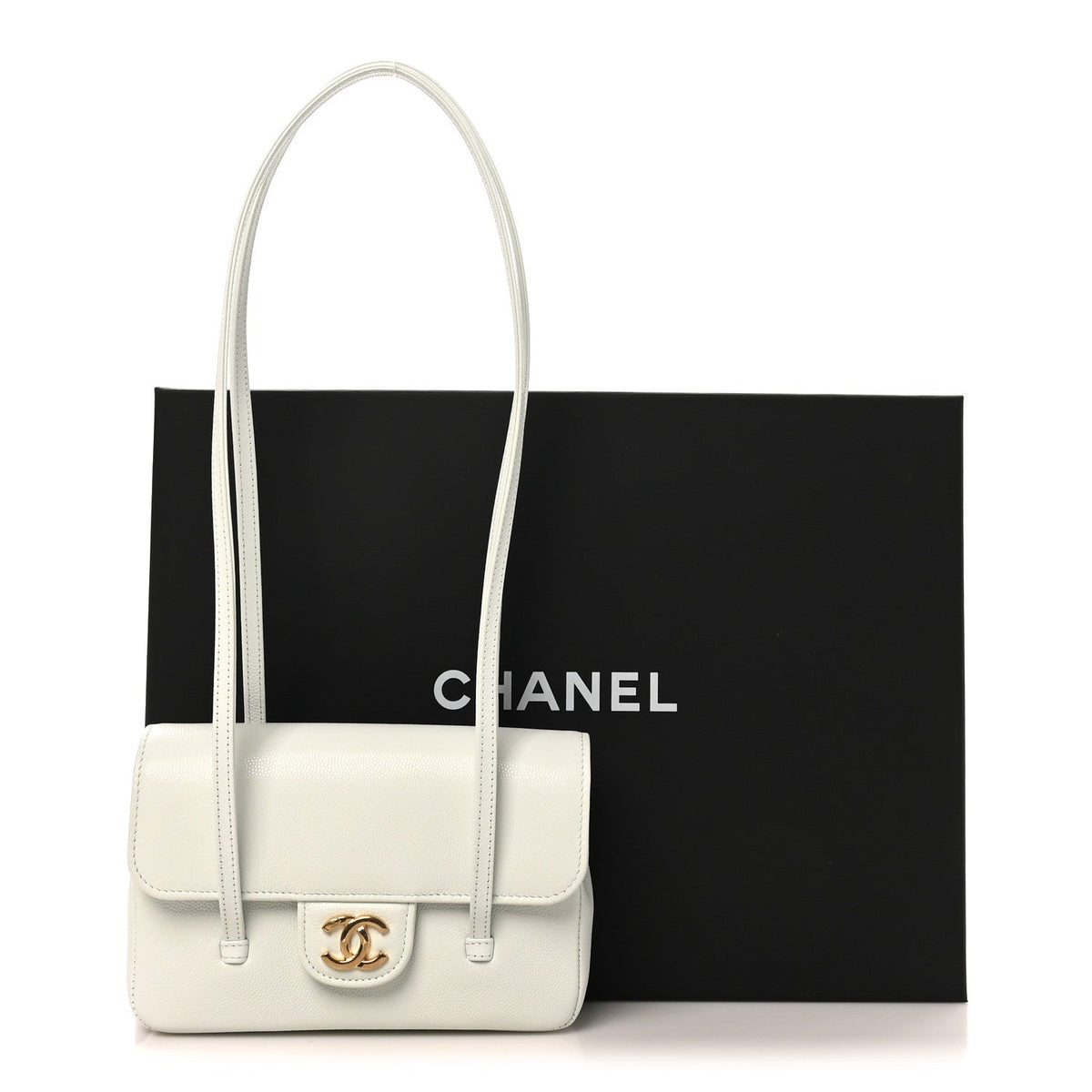 Mini Caviar Shoulder Bag - Light Blue