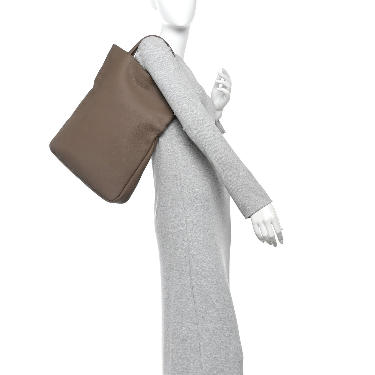 Calfskin Tote Bag - Grey