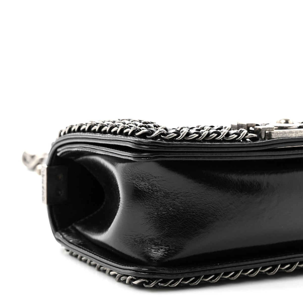 Small Quilted Calfskin Flap Shoulder Bag - Black