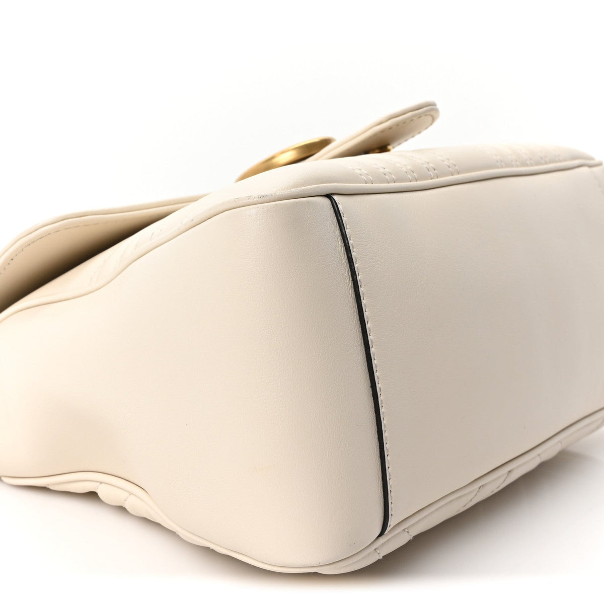 Small Calfskin Shoulder Bag - White