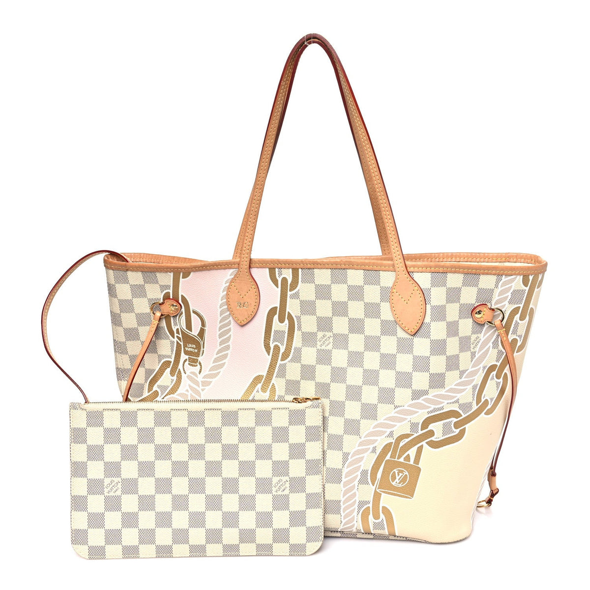 Damier Azur Nautical Neverfull Mm Handbag
