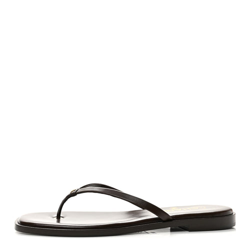 Goatskin CC Times Square Thong Sandals Brown