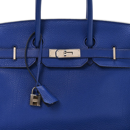 Togo Birkin 35 Bleu France Handbag