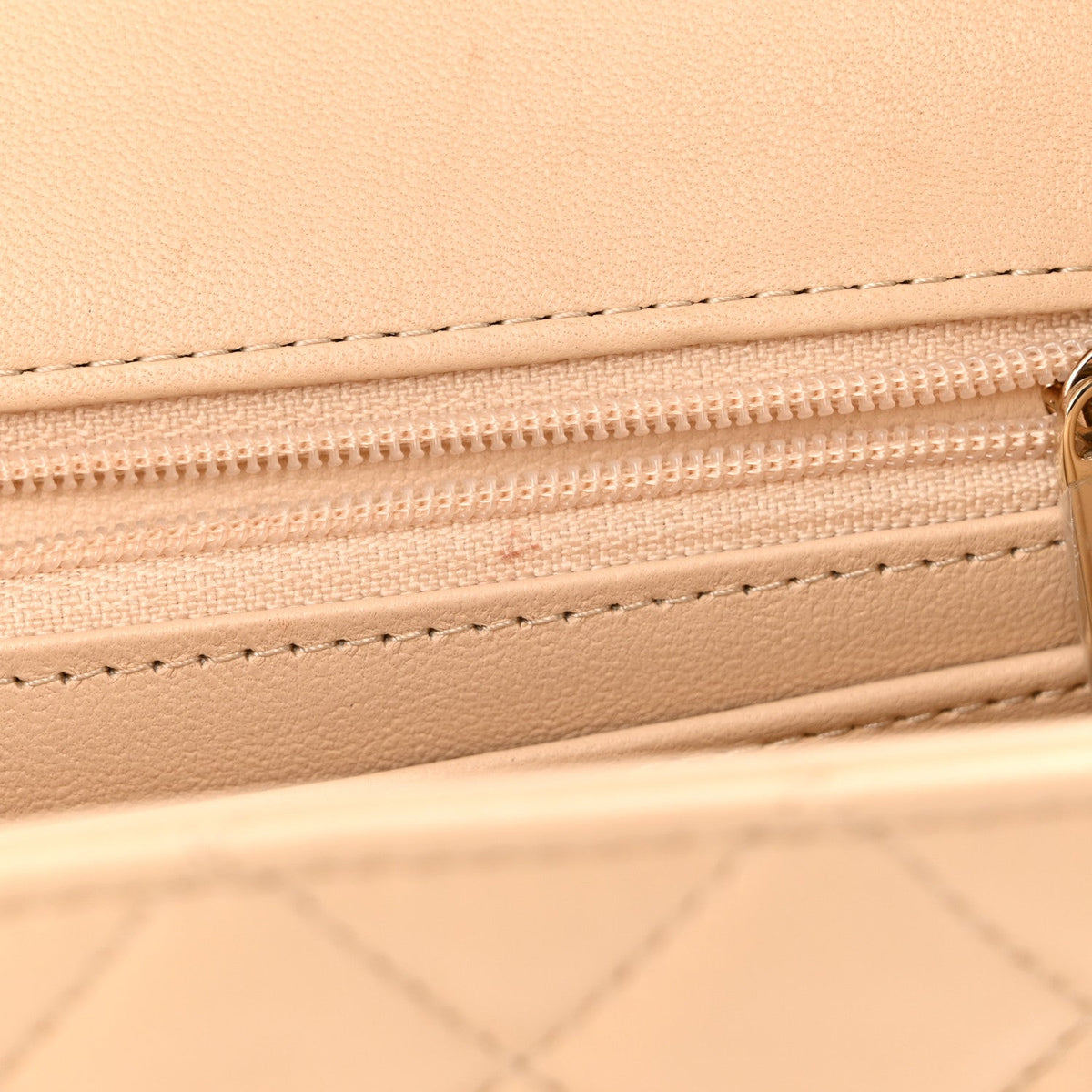 Mini Quilted Lambskin Flap Shoulder Bag - Tan