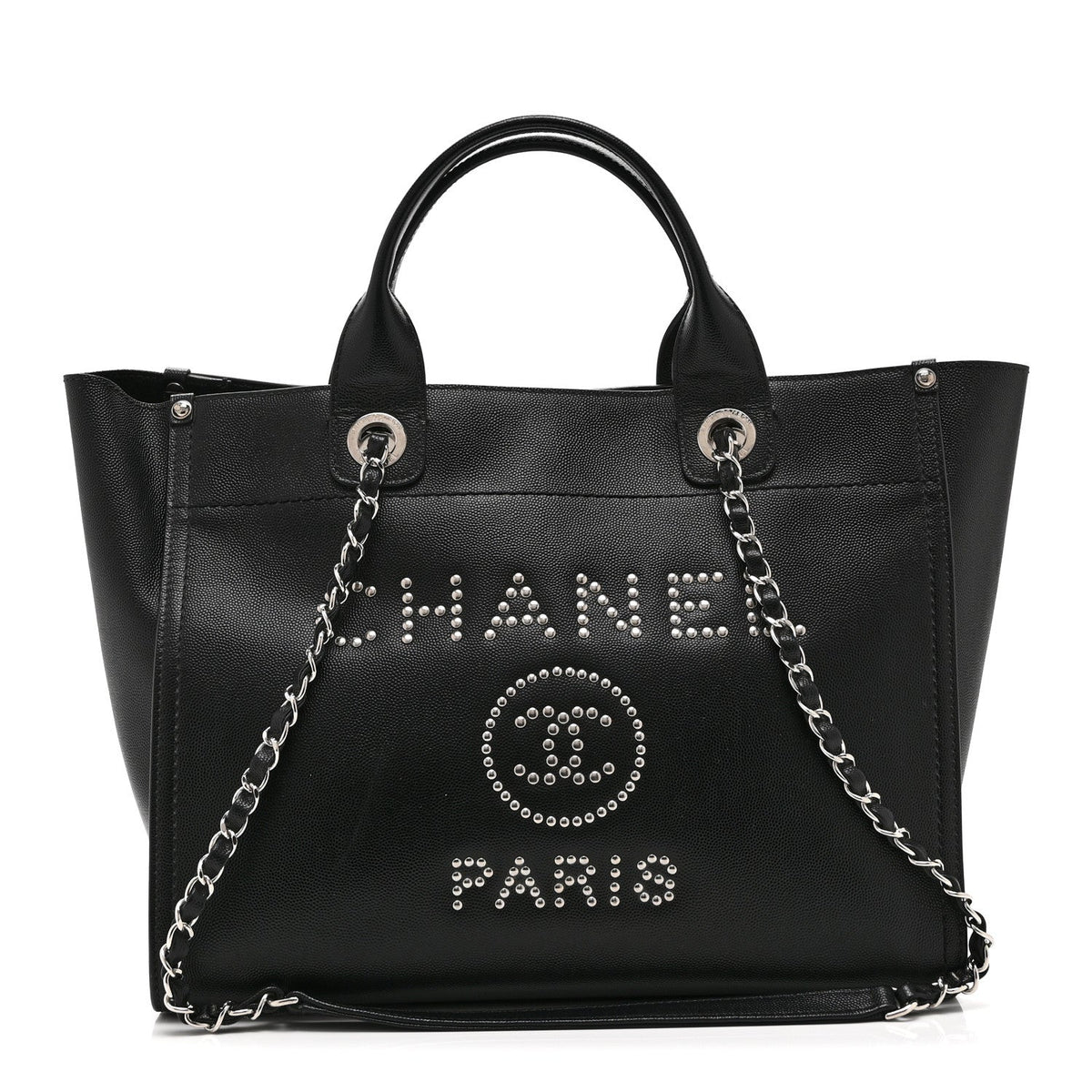 Small Caviar Tote Bag - Black