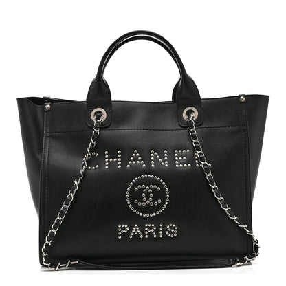 Small Caviar Tote Bag - Black