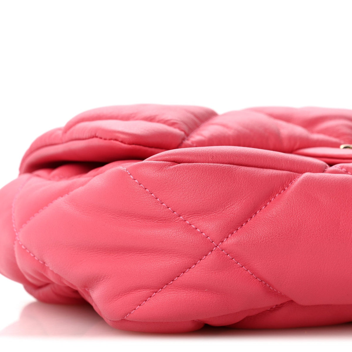 Medium Quilted Calfskin Flap Shoulder Bag - Pink