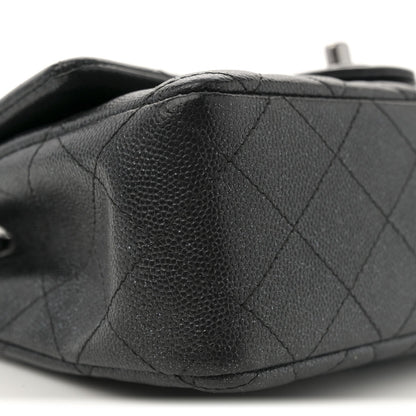Mini Quilted Caviar Flap Shoulder Bag - Tan
