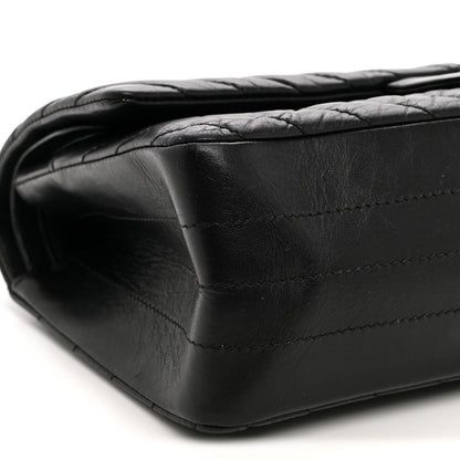 Quilted Calfskin Flap Shoulder Bag - Black