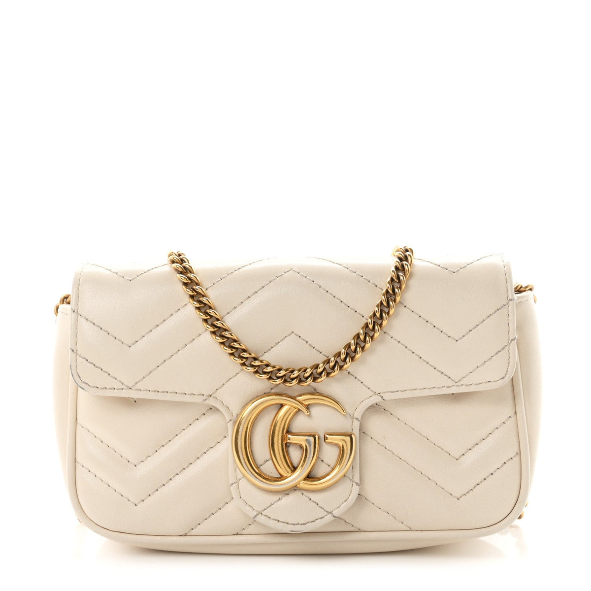 Mini Calfskin Shoulder Bag - White