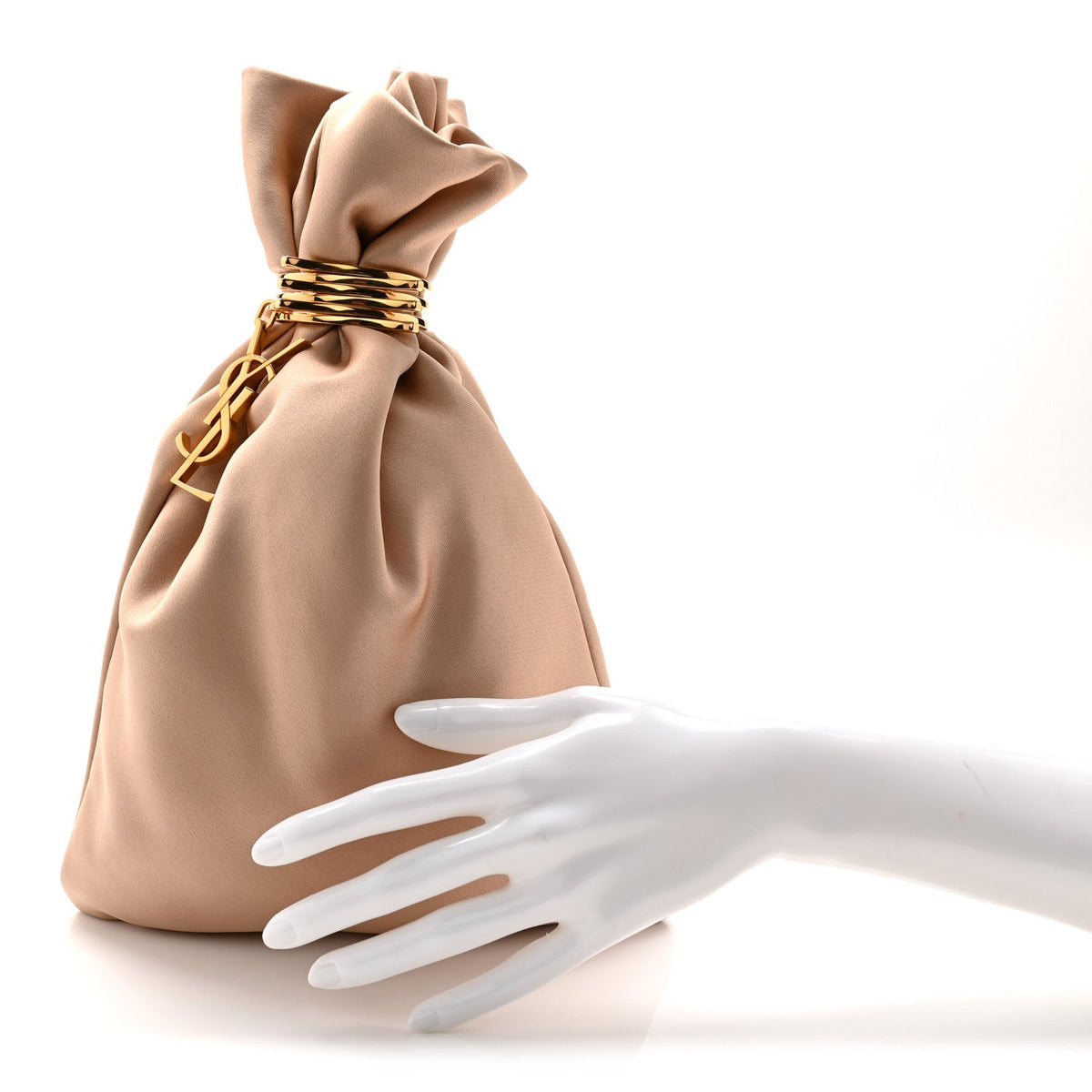 Satin Evening Pouch Nude Baby Nude Pouch