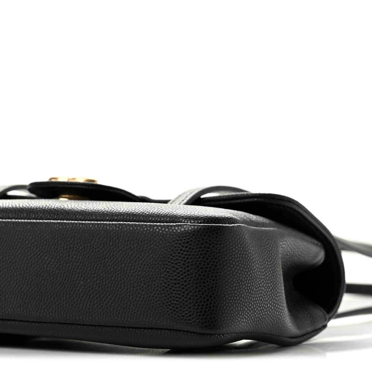 Mini Caviar Shoulder Bag - Black