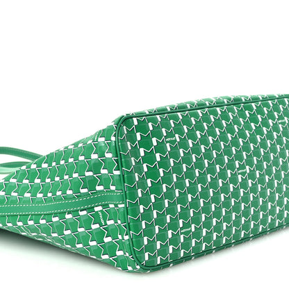 Calfskin Canvas Tote Bag - Green