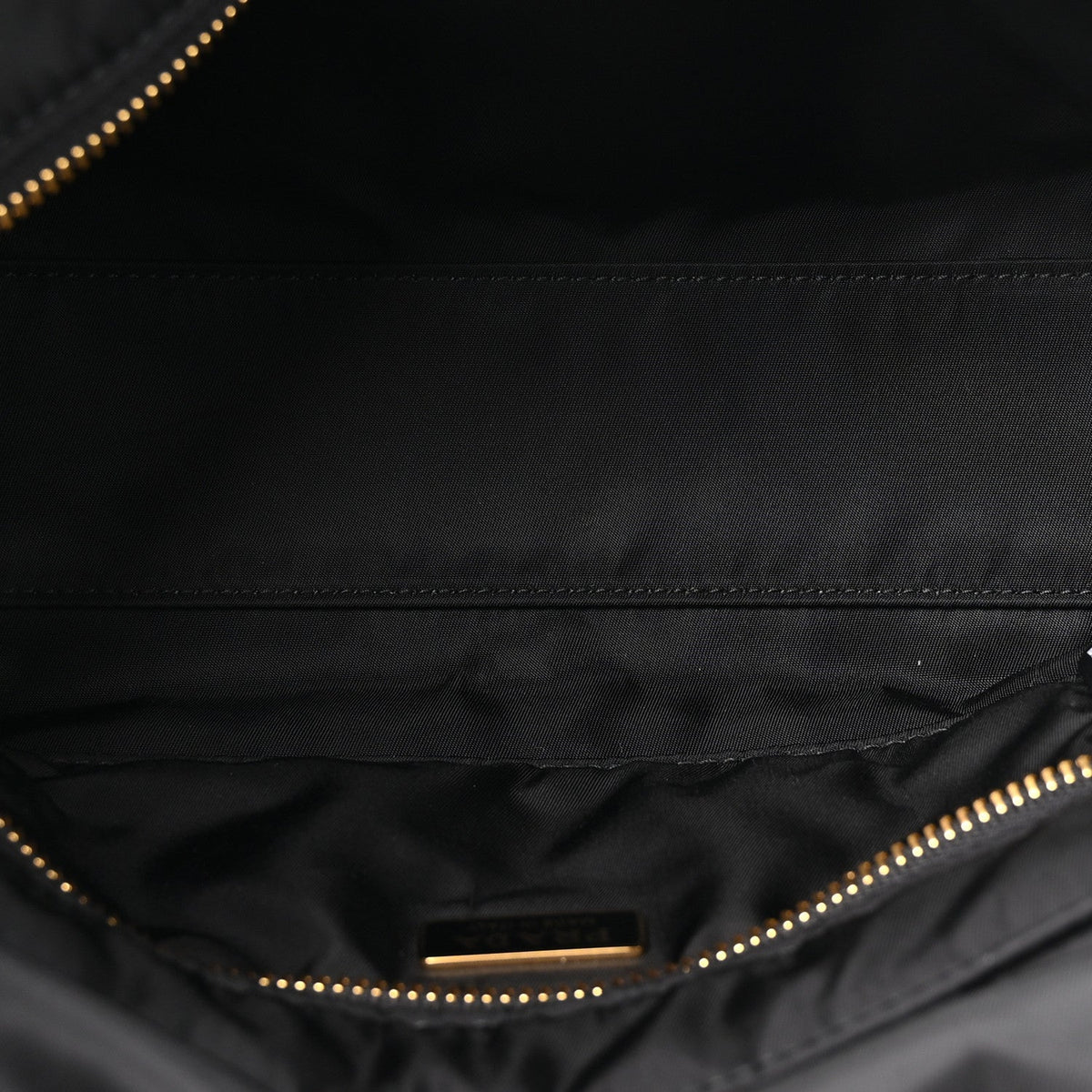 Medium Nylon Shoulder Bag - Black