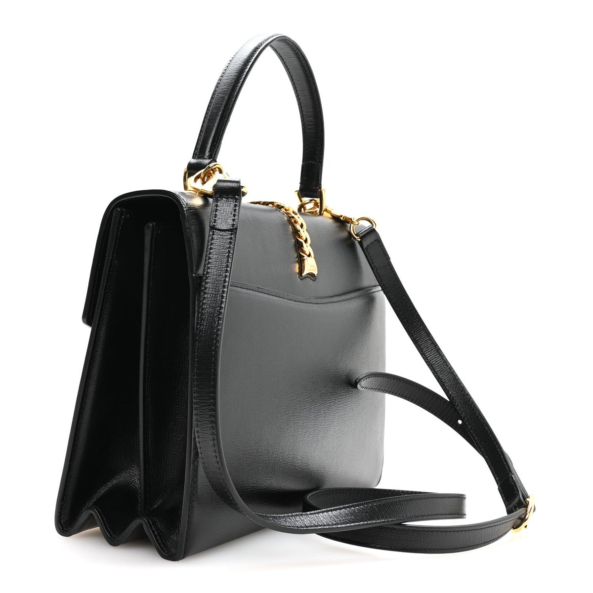 Small Calfskin Handbag - Black