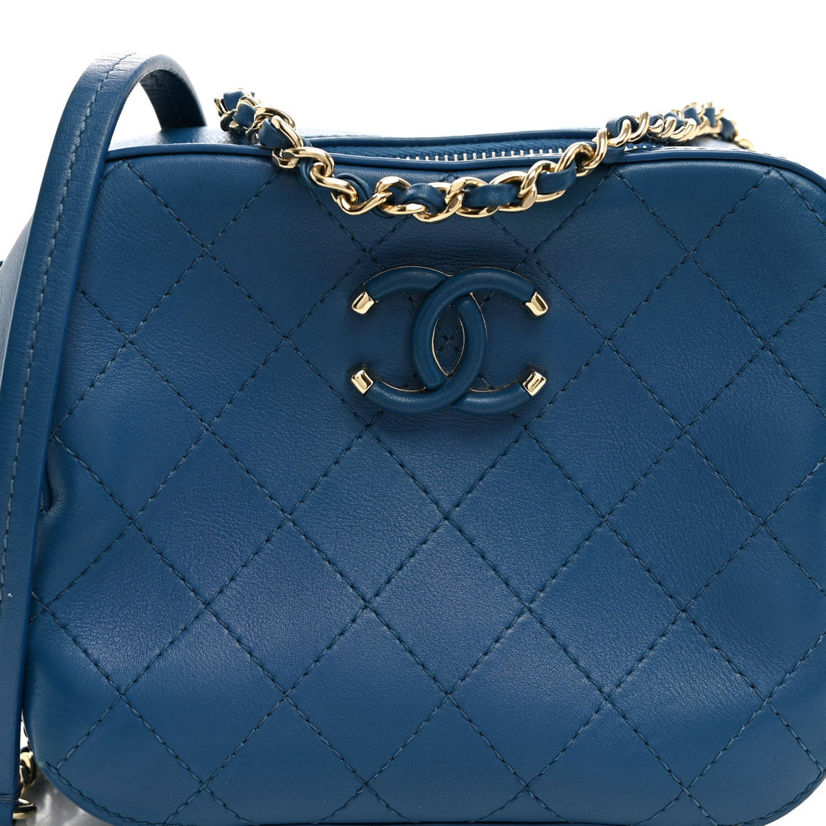 Calfskin Handbag - Blue