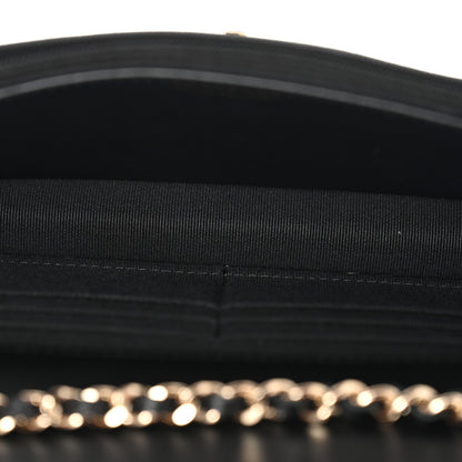Mini Quilted Lambskin Flap Shoulder Bag - Black