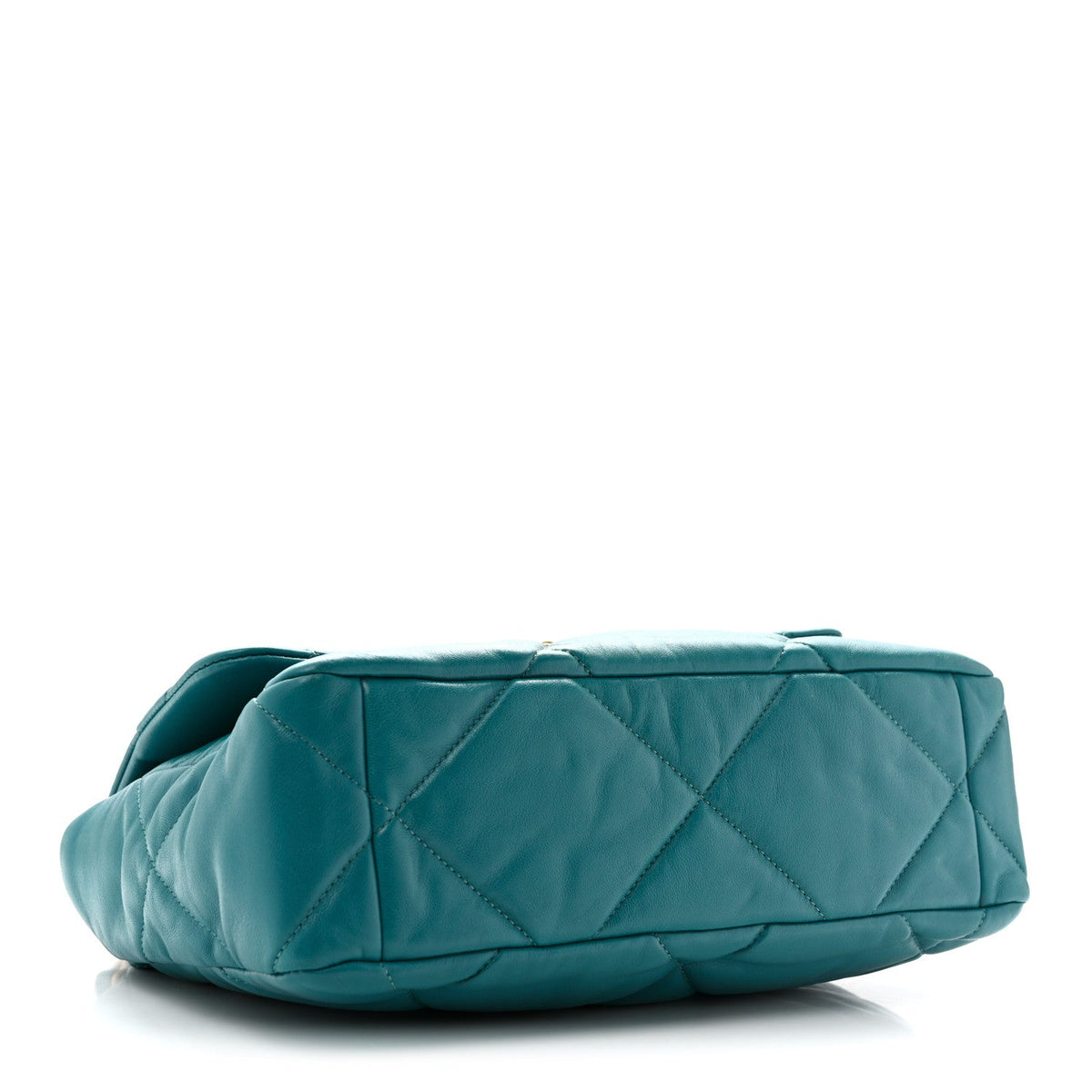 Large Quilted Lambskin Flap Shoulder Bag - Green