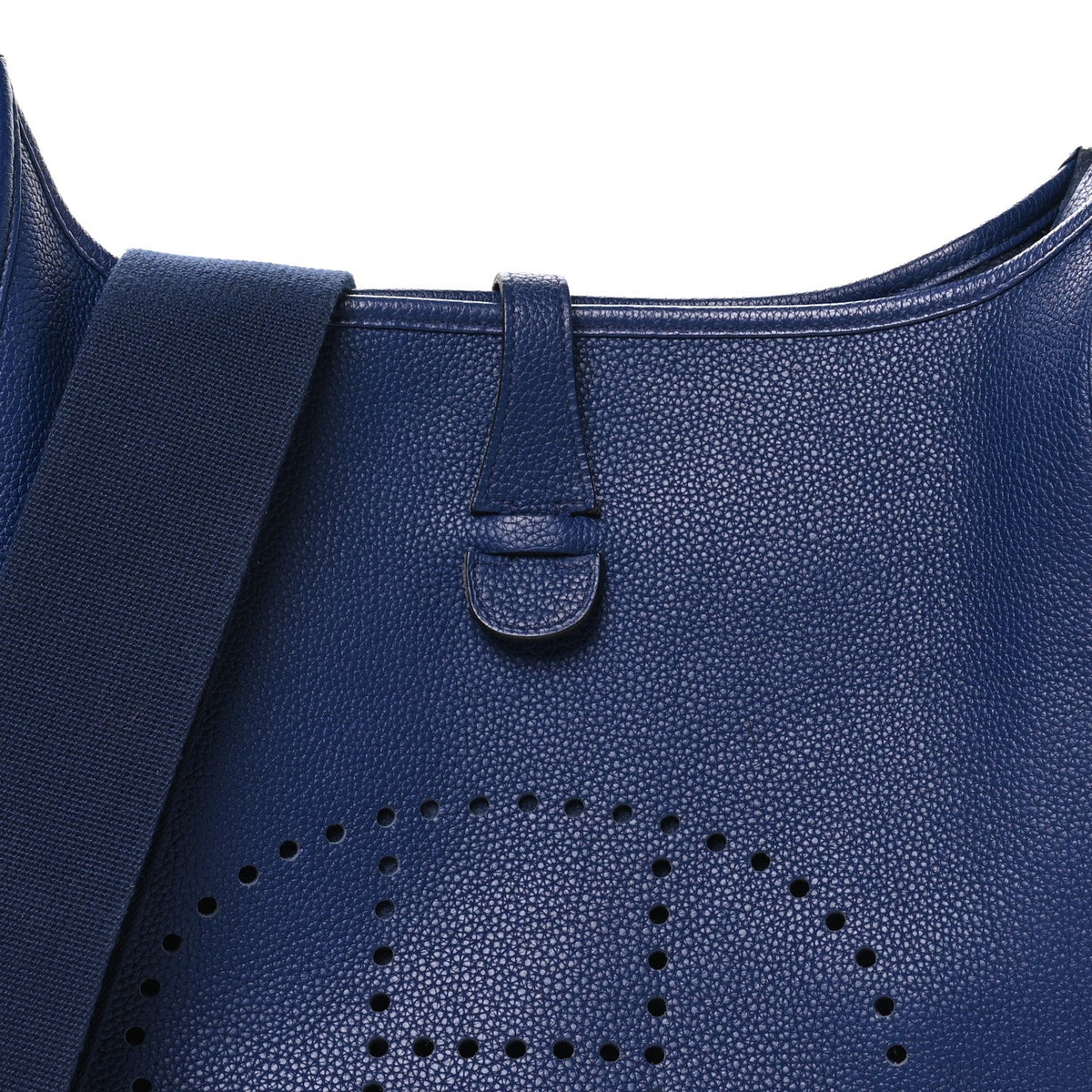 Taurillon Clemence Evelyne Iii Pm Bleu E Handbag