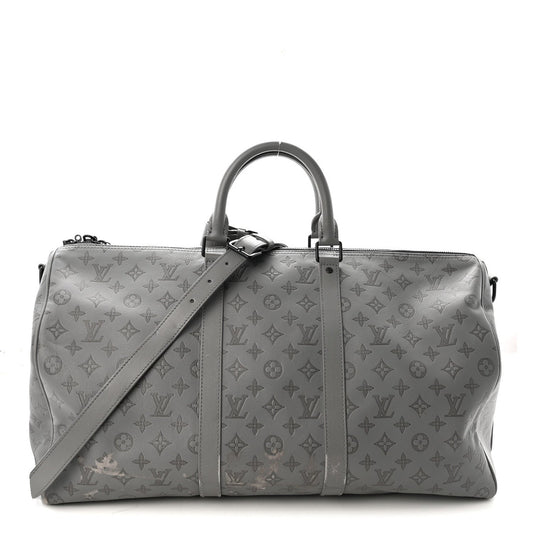 Calfskin Duffel Bag - Gray