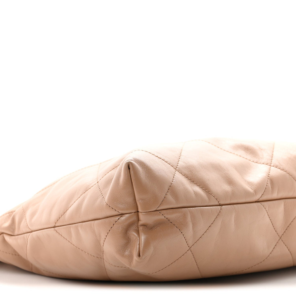 Small Quilted Calfskin Handbag - Beige