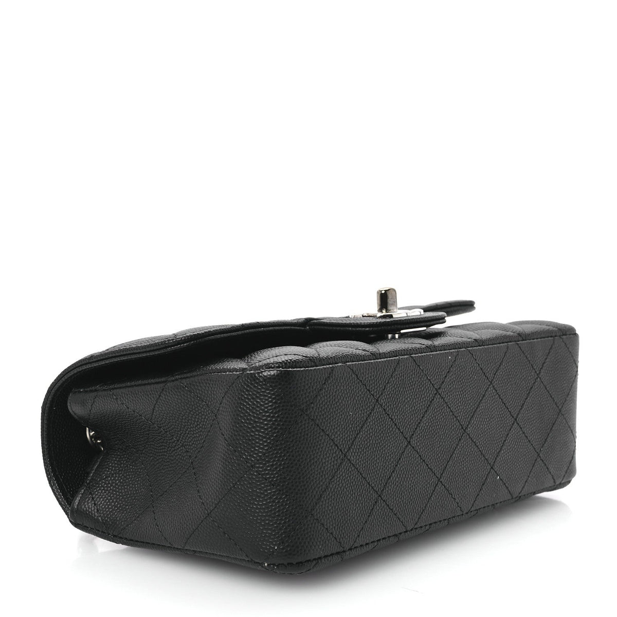 Mini Quilted Caviar Flap Shoulder Bag - Tan