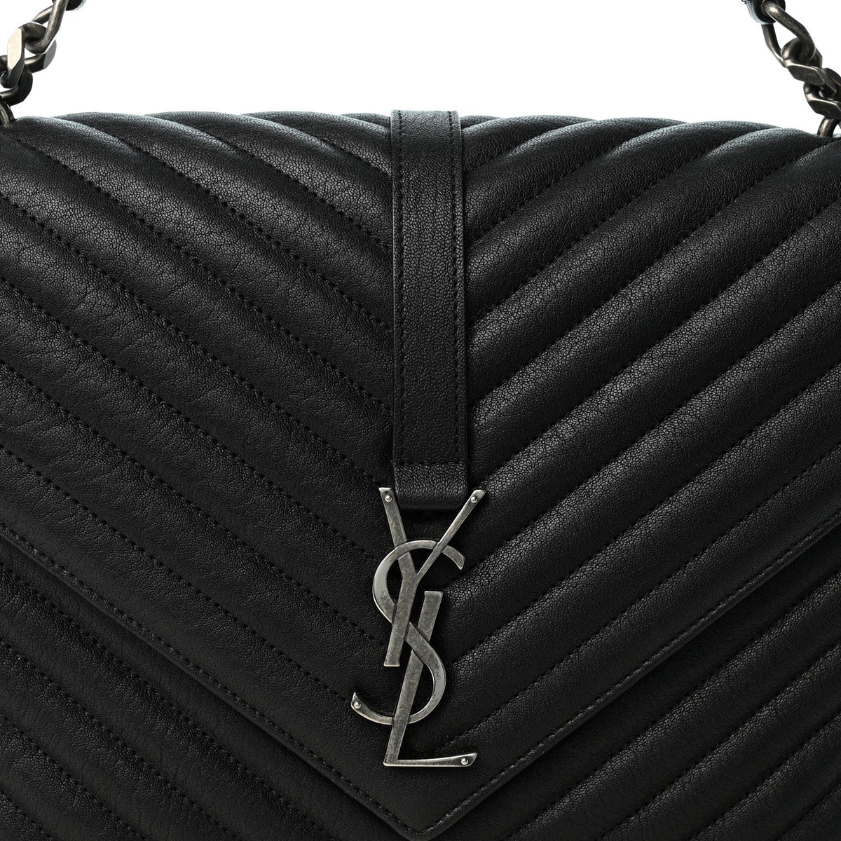Large Sheepskin Satchel Bag - Black