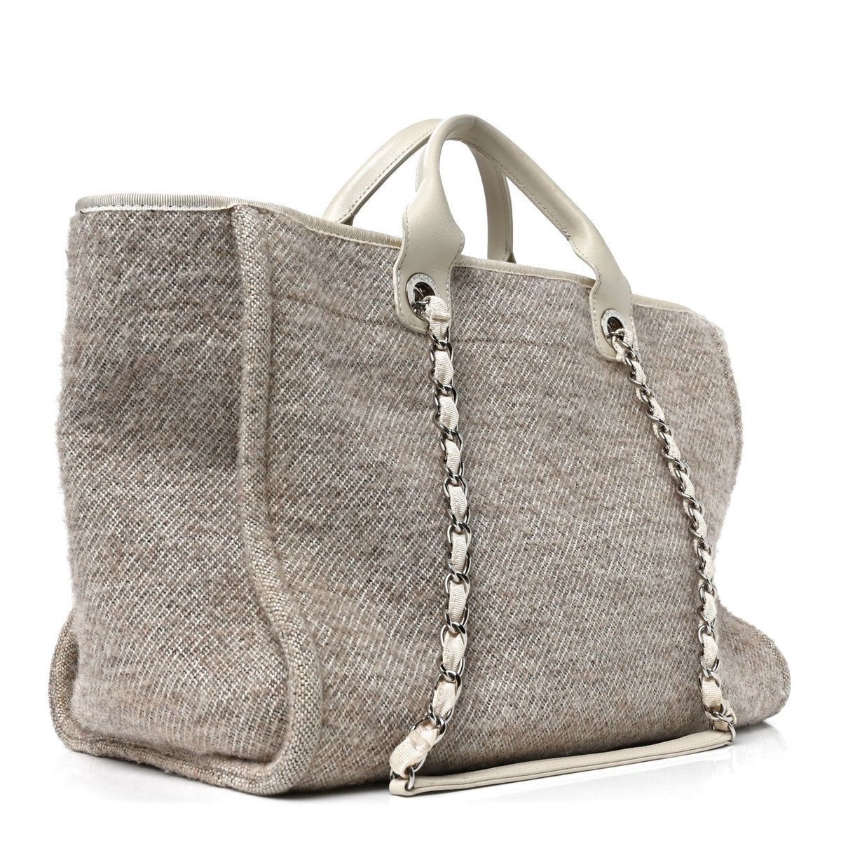 Medium Calfskin Tote Bag - Beige