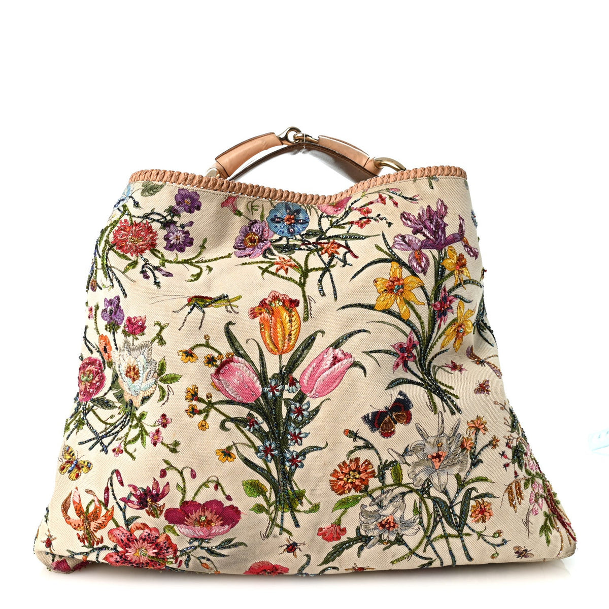 Large Canvas Hobo Bag - White
