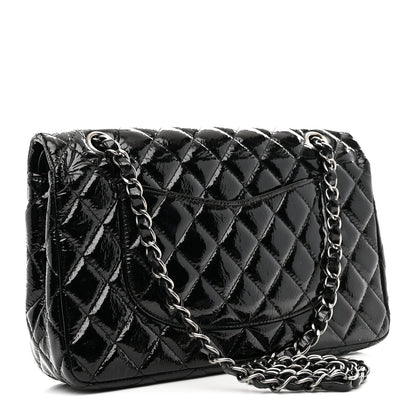 Medium Quilted Flap Shoulder Bag - Black