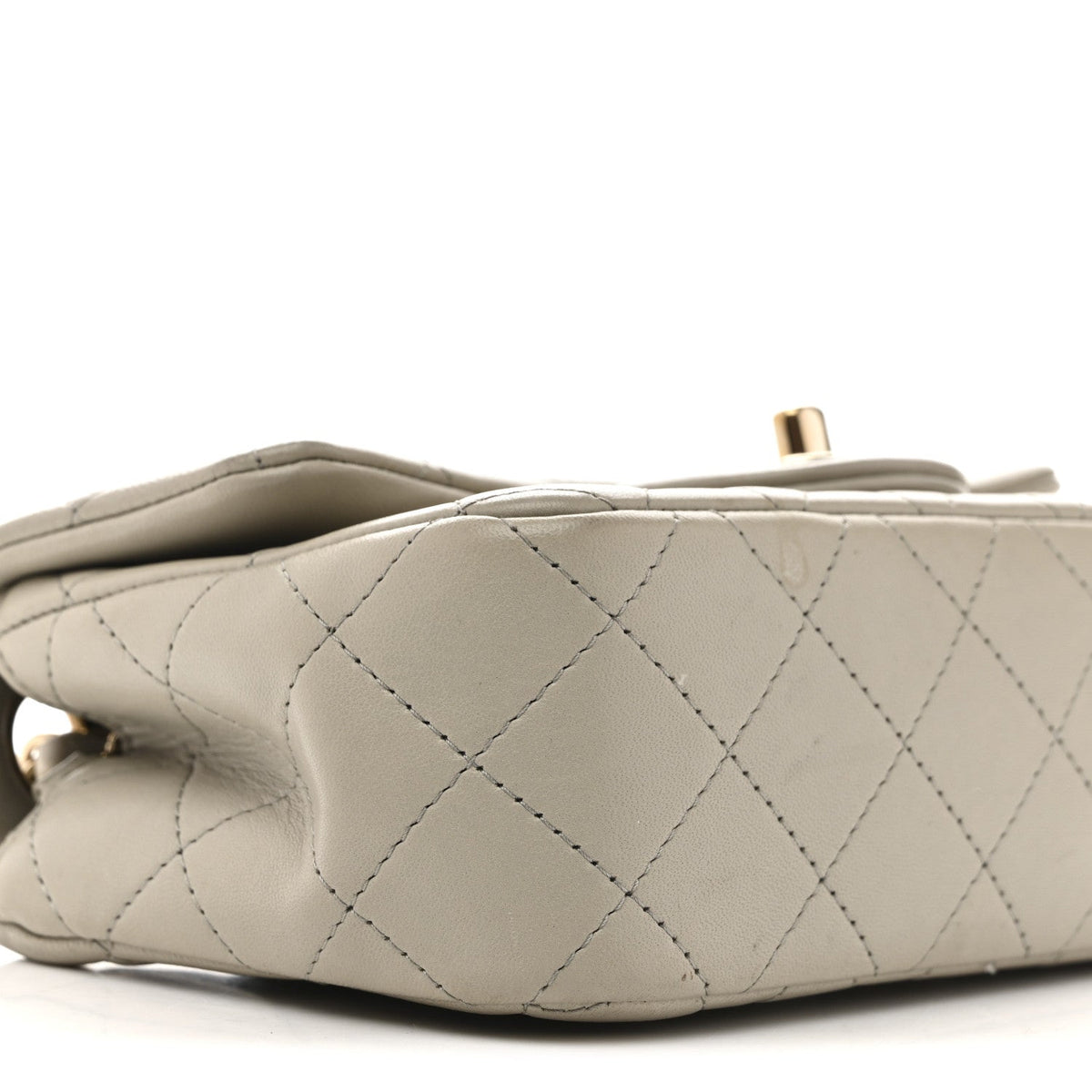 Mini Quilted Lambskin Flap Shoulder Bag - Tan