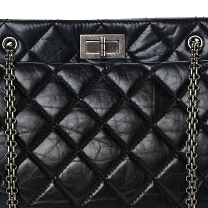 Quilted Calfskin Tote Bag - Black