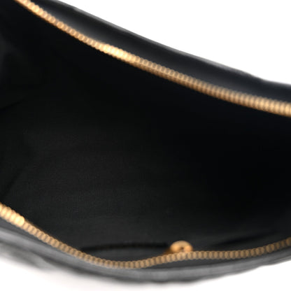 Quilted Lambskin Hobo Bag - Black