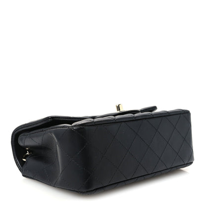Mini Quilted Lambskin Flap Shoulder Bag - Tan