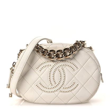Quilted Lambskin Handbag - White