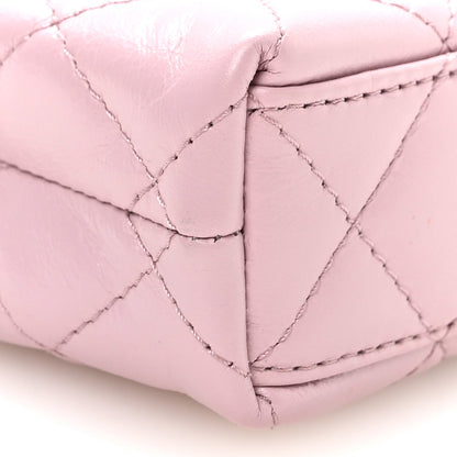 Mini Quilted Calfskin Handbag - Pink