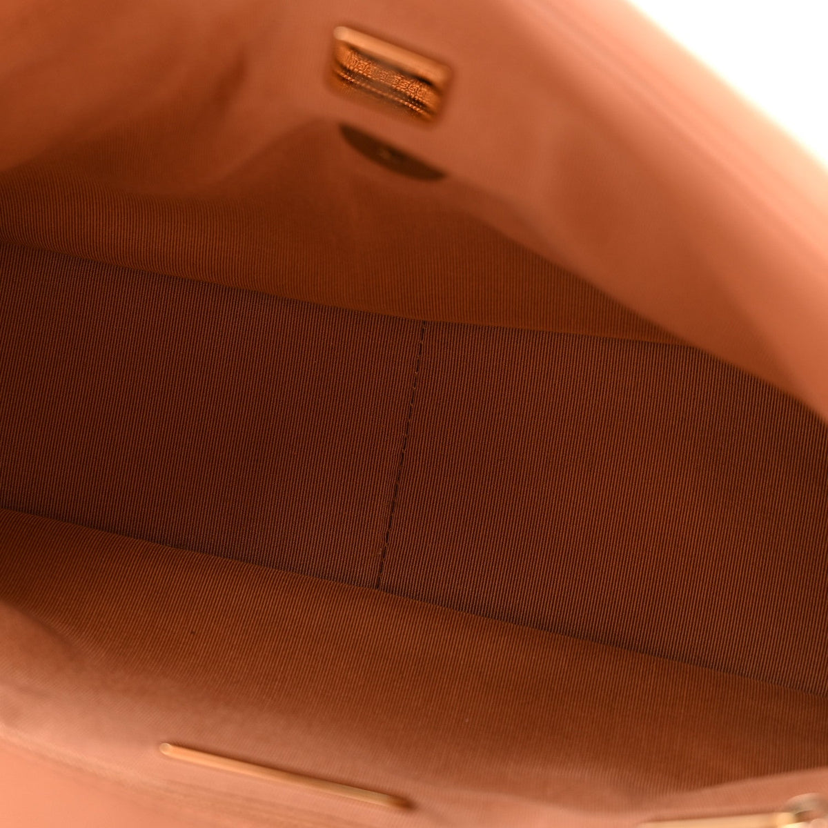 Large Quilted Lambskin Flap Shoulder Bag - Brown