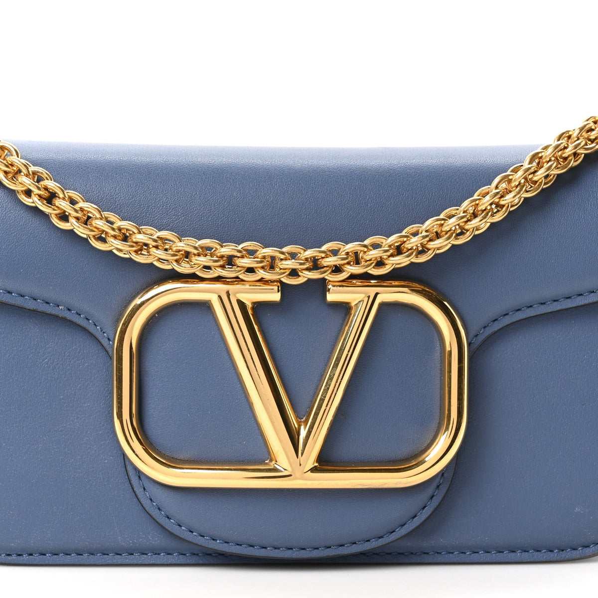 Small Calfskin Shoulder Bag - Blue
